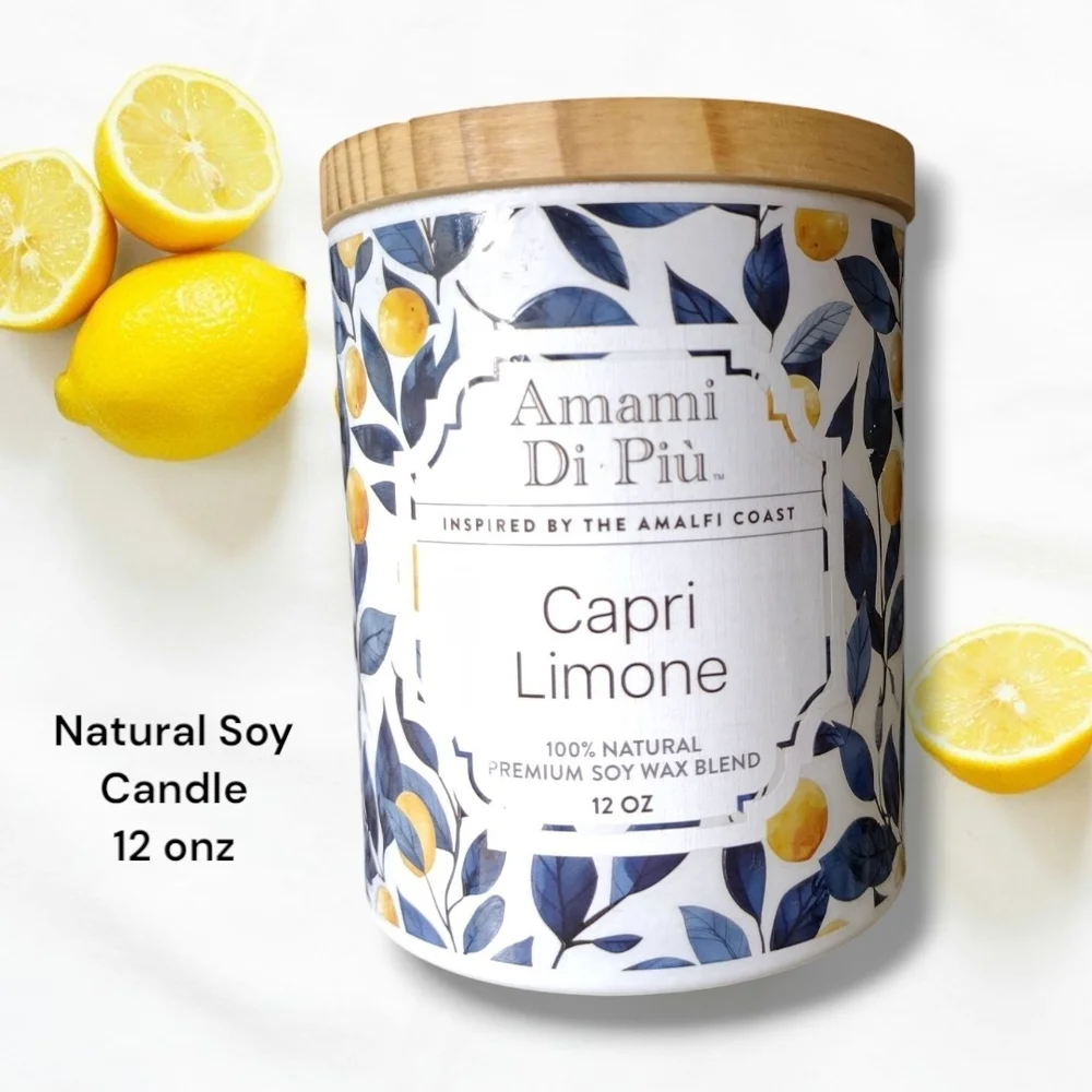 Capri Limone Natural Soy Candle - Picture 1 of 4